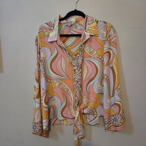 Colorful Abstract Women's Blouse